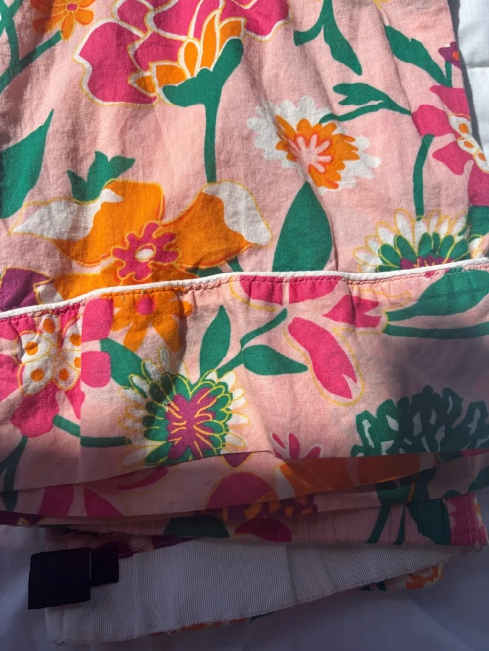 J. CREW Pink Orange Green Floral Lightweight Cotton Pajama Pants